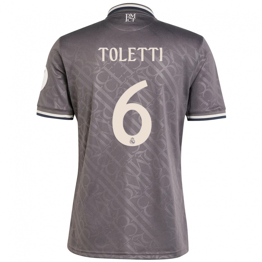 Kandiny Hombre Camiseta Sandie Toletti #6 Carbón Equipación Tercera 2024/25 La Camisa Chile