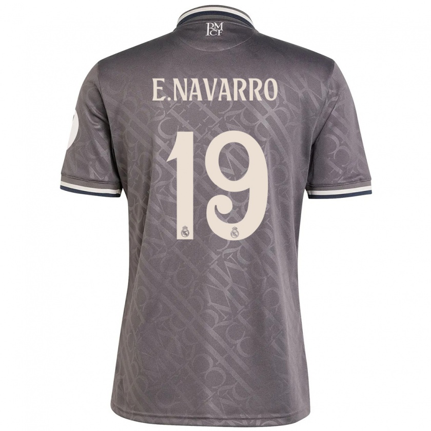 Kandiny Hombre Camiseta Eva Navarro #19 Carbón Equipación Tercera 2024/25 La Camisa Chile