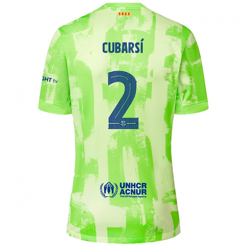 Kandiny Hombre Camiseta Pau Cubarsí #2 Lima Equipación Tercera 2024/25 La Camisa Chile