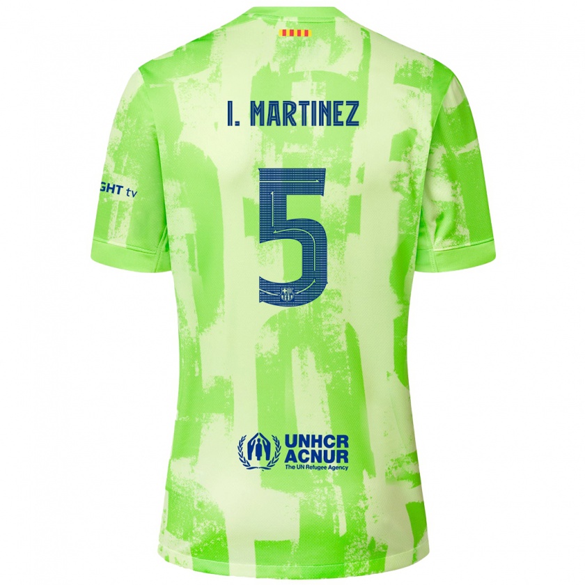 Kandiny Hombre Camiseta Iñigo Martínez #5 Lima Equipación Tercera 2024/25 La Camisa Chile