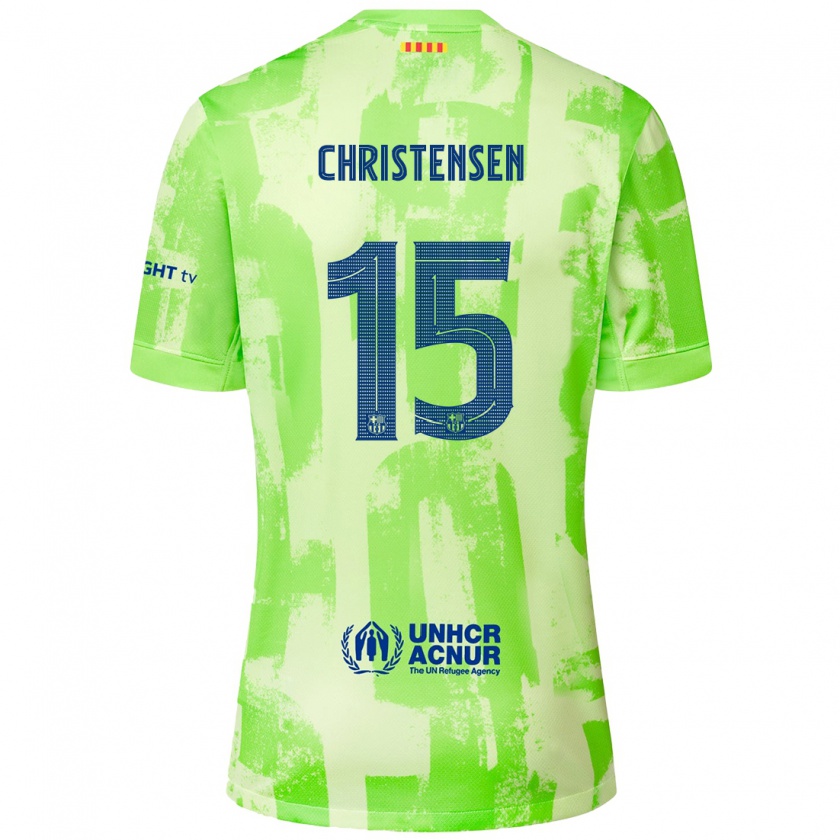 Kandiny Hombre Camiseta Andreas Christensen #15 Lima Equipación Tercera 2024/25 La Camisa Chile