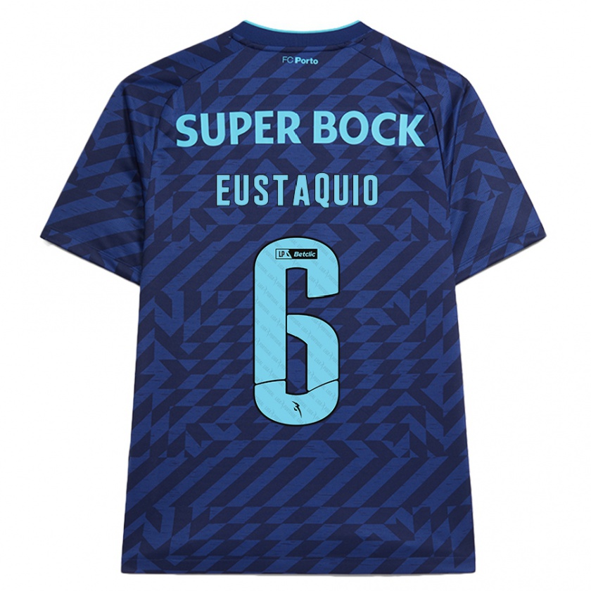 Kandiny Hombre Camiseta Stephen Eustaquio #6 Azul Marino Equipación Tercera 2024/25 La Camisa Chile