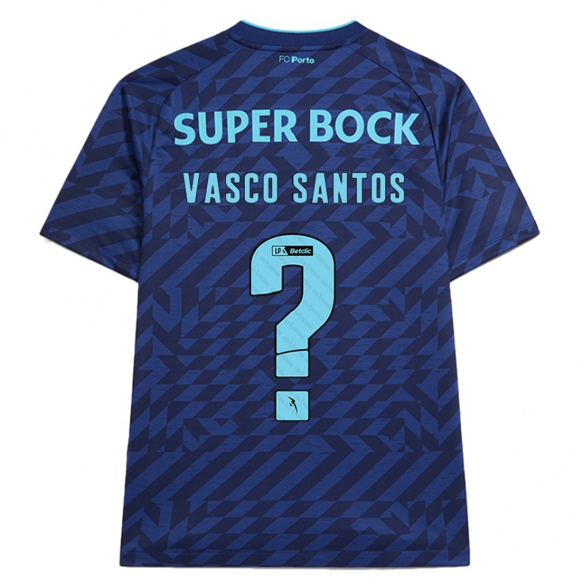 Kandiny Hombre Camiseta Vasco Santos #0 Azul Marino Equipación Tercera 2024/25 La Camisa Chile