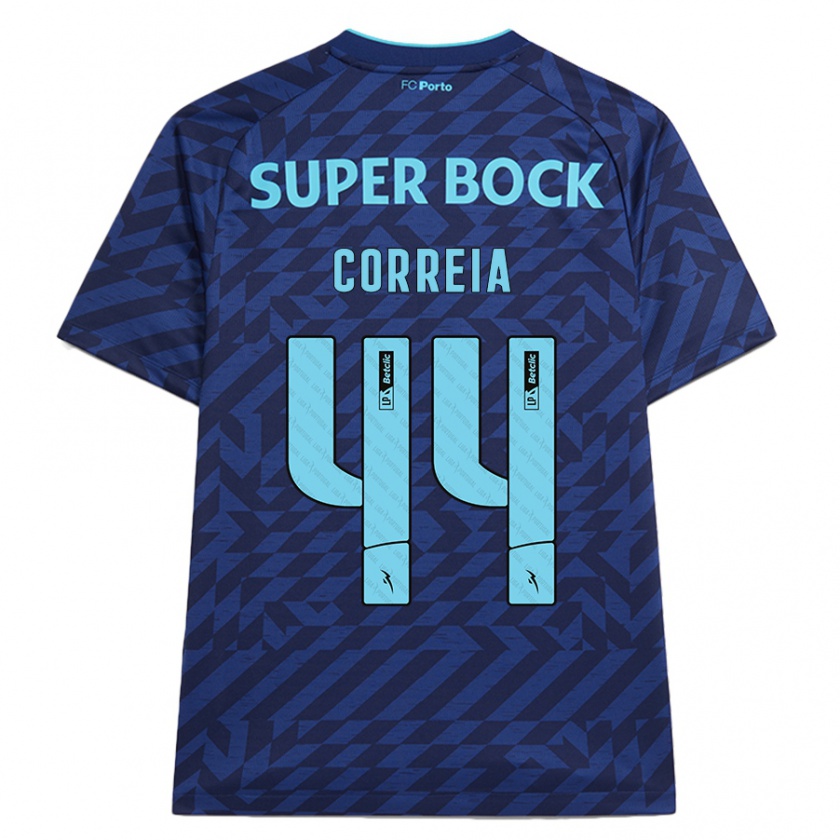 Kandiny Hombre Camiseta Romain Correia #44 Azul Marino Equipación Tercera 2024/25 La Camisa Chile