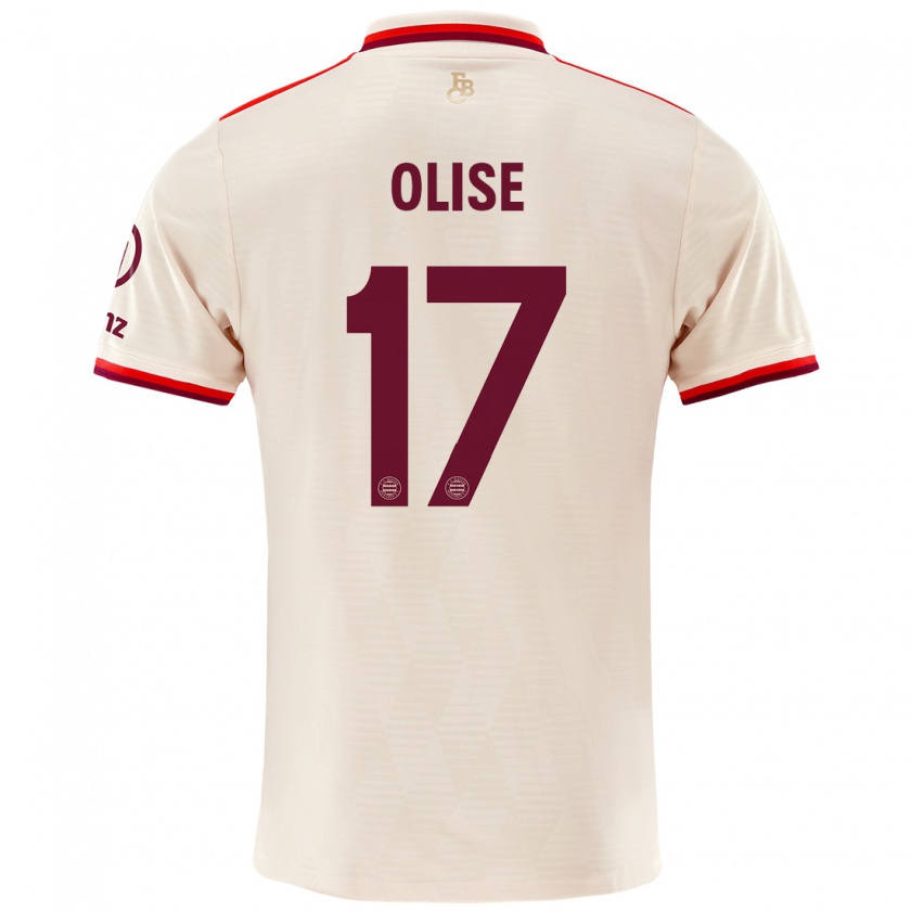 Kandiny Hombre Camiseta Michael Olise #17 Lino Equipación Tercera 2024/25 La Camisa Chile