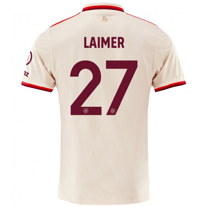 Kandiny Hombre Camiseta Konrad Laimer #27 Lino Equipación Tercera 2024/25 La Camisa Chile