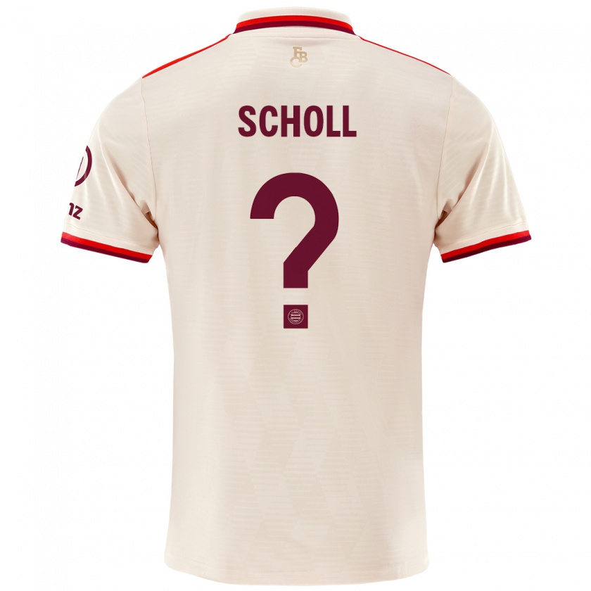 Kandiny Hombre Camiseta Paul Scholl #0 Lino Equipación Tercera 2024/25 La Camisa Chile