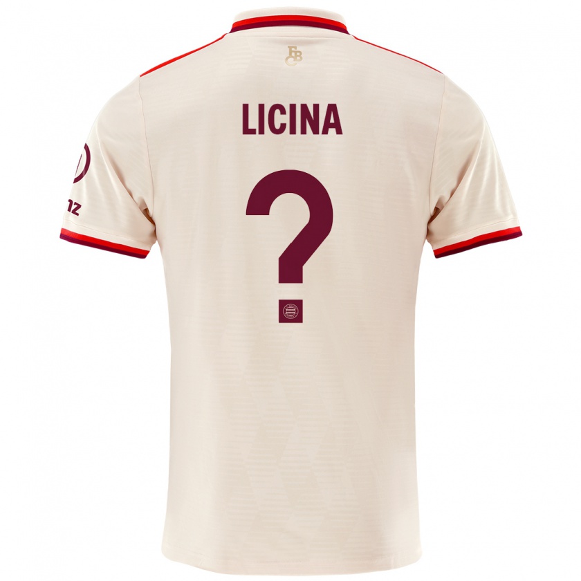 Kandiny Hombre Camiseta Adin Licina #0 Lino Equipación Tercera 2024/25 La Camisa Chile