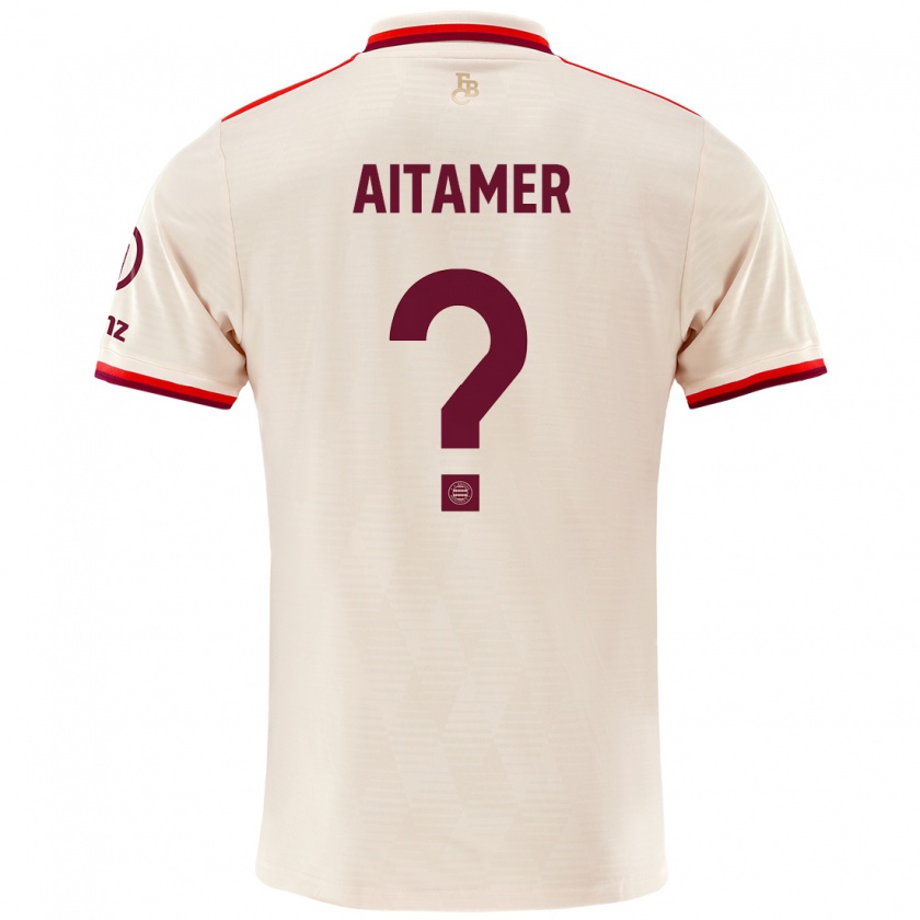 Kandiny Hombre Camiseta Younes Aitamer #0 Lino Equipación Tercera 2024/25 La Camisa Chile