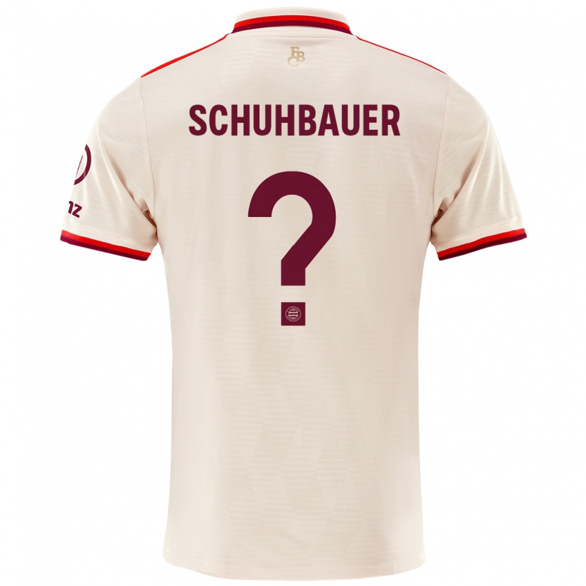 Kandiny Hombre Camiseta Maximilian Schuhbauer #0 Lino Equipación Tercera 2024/25 La Camisa Chile