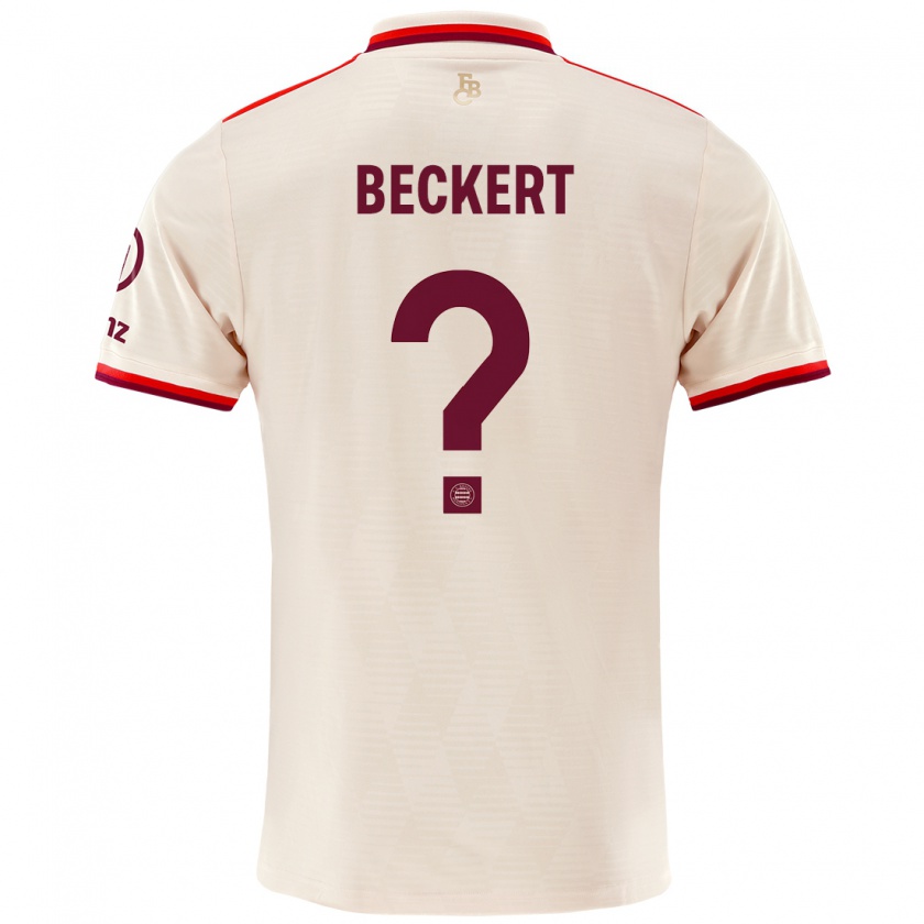 Kandiny Hombre Camiseta Valentin Beckert #0 Lino Equipación Tercera 2024/25 La Camisa Chile