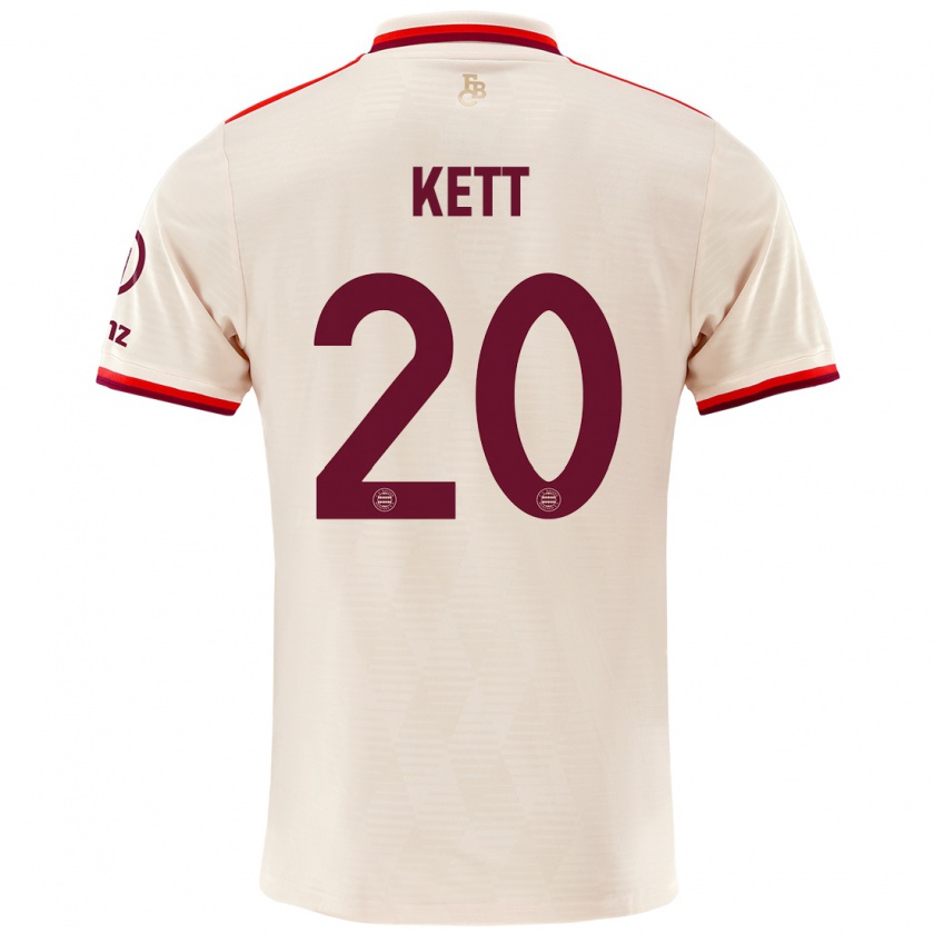 Kandiny Hombre Camiseta Franziska Kett #20 Lino Equipación Tercera 2024/25 La Camisa Chile