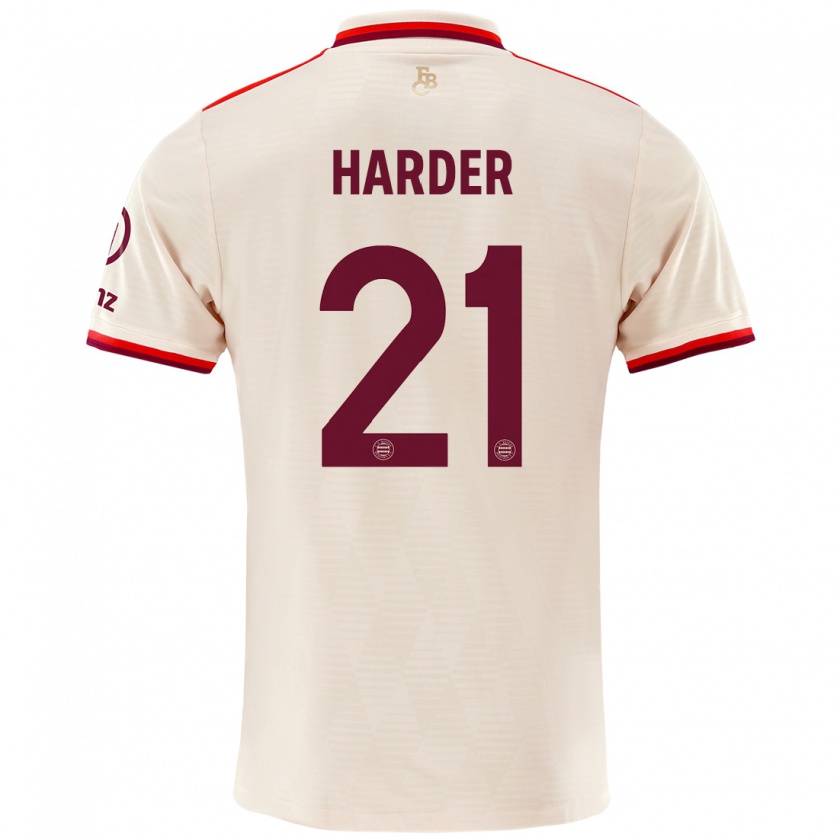 Kandiny Hombre Camiseta Pernille Harder #21 Lino Equipación Tercera 2024/25 La Camisa Chile