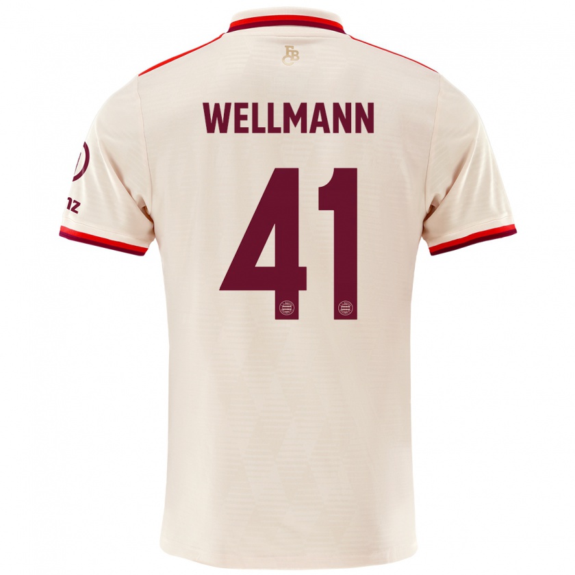 Kandiny Hombre Camiseta Anna Wellmann #41 Lino Equipación Tercera 2024/25 La Camisa Chile