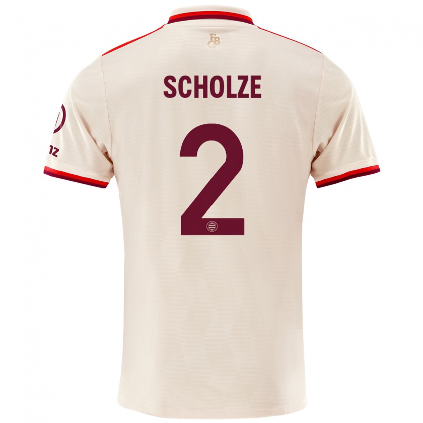 Kandiny Hombre Camiseta Max Scholze #2 Lino Equipación Tercera 2024/25 La Camisa Chile