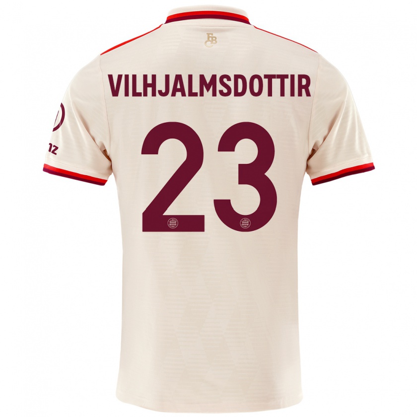 Kandiny Hombre Camiseta Karolina Lea Vilhjalmsdottir #23 Lino Equipación Tercera 2024/25 La Camisa Chile