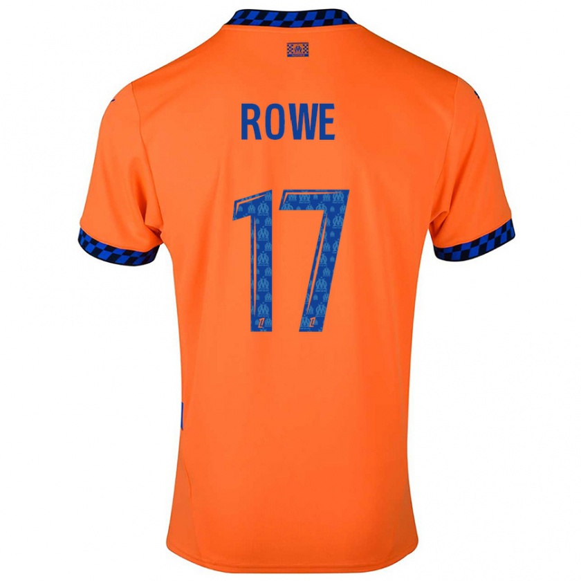 Kandiny Hombre Camiseta Jonathan Rowe #17 Naranja Azul Oscuro Equipación Tercera 2024/25 La Camisa Chile