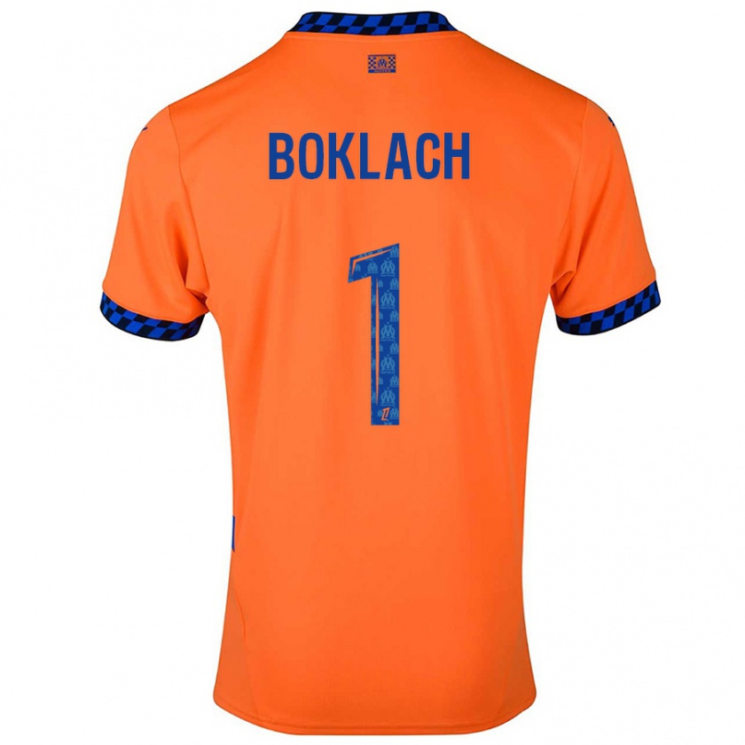 Kandiny Hombre Camiseta Kateryna Boklach #1 Naranja Azul Oscuro Equipación Tercera 2024/25 La Camisa Chile