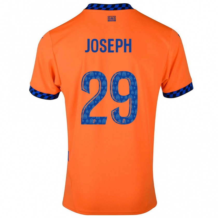 Kandiny Hombre Camiseta Darlina Joseph #29 Naranja Azul Oscuro Equipación Tercera 2024/25 La Camisa Chile