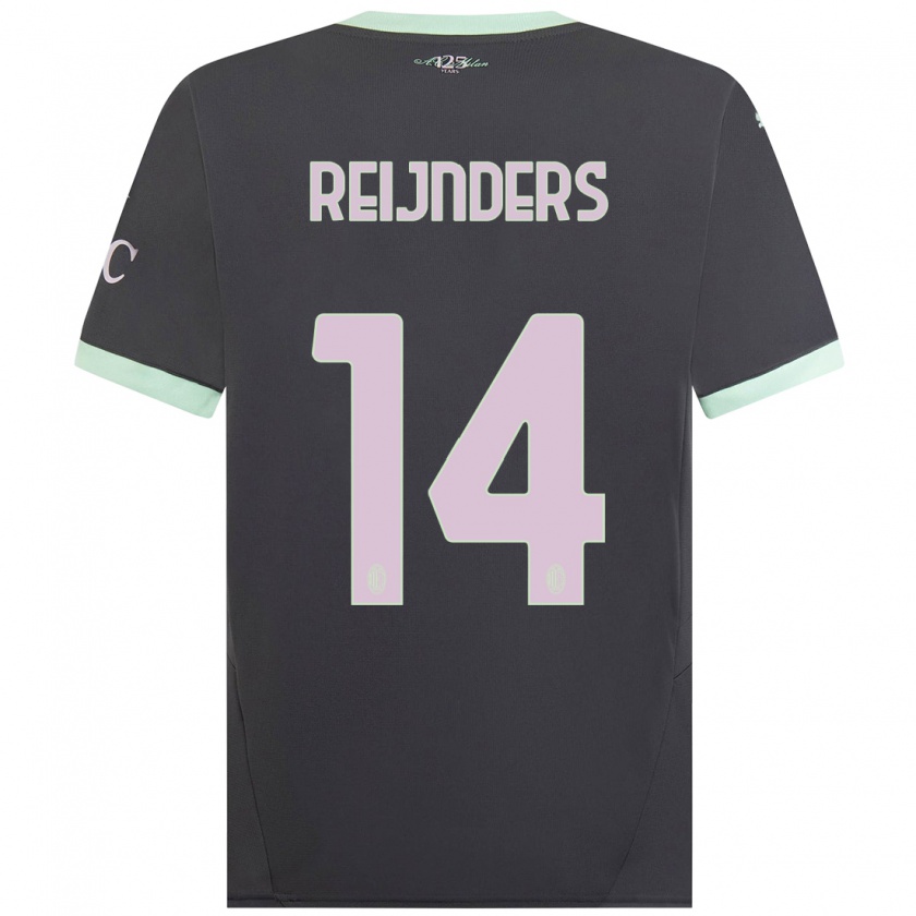 Kandiny Hombre Camiseta Tijjani Reijnders #14 Gris Equipación Tercera 2024/25 La Camisa Chile