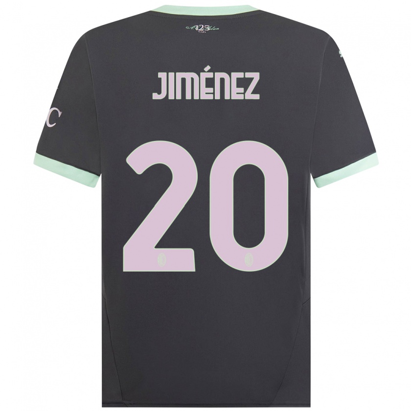 Kandiny Hombre Camiseta Álex Jiménez #20 Gris Equipación Tercera 2024/25 La Camisa Chile