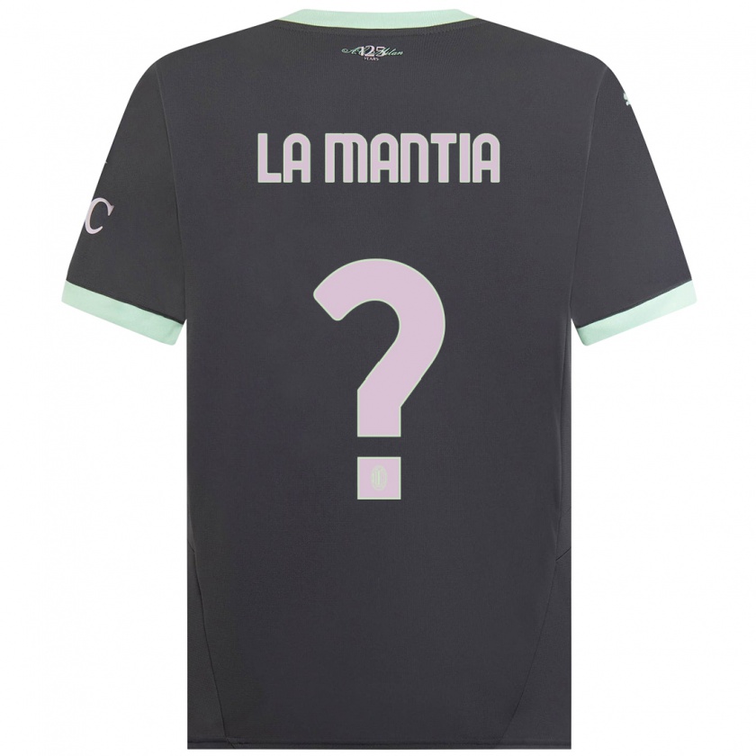 Kandiny Hombre Camiseta Simon La Mantia #0 Gris Equipación Tercera 2024/25 La Camisa Chile