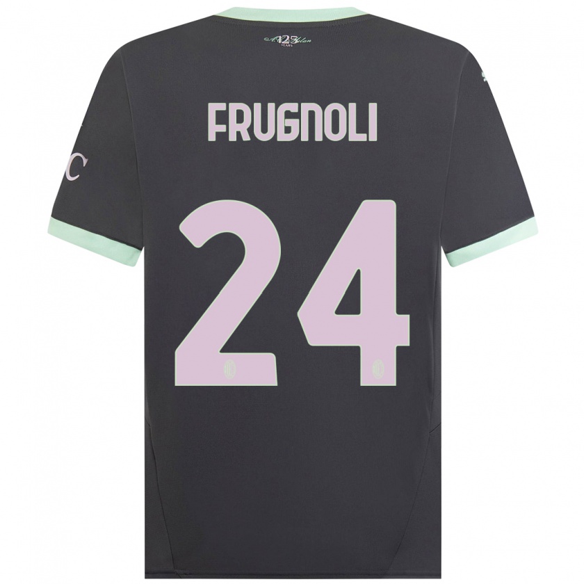 Kandiny Hombre Camiseta Leonardo Frugnoli #24 Gris Equipación Tercera 2024/25 La Camisa Chile