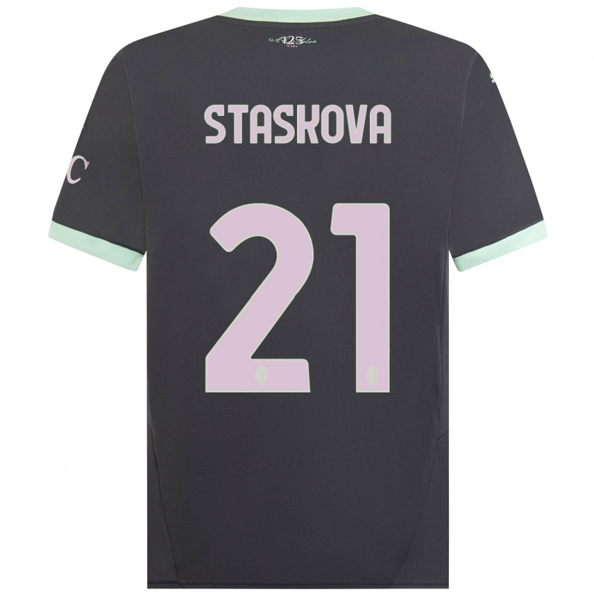 Kandiny Hombre Camiseta Andrea Stašková #21 Gris Equipación Tercera 2024/25 La Camisa Chile