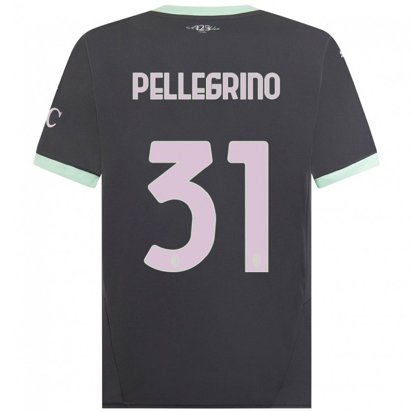 Kandiny Hombre Camiseta Marco Pellegrino #31 Gris Equipación Tercera 2024/25 La Camisa Chile