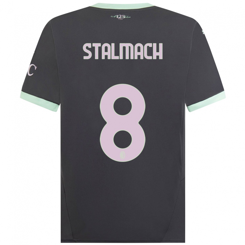 Kandiny Hombre Camiseta Dariusz Stalmach #8 Gris Equipación Tercera 2024/25 La Camisa Chile