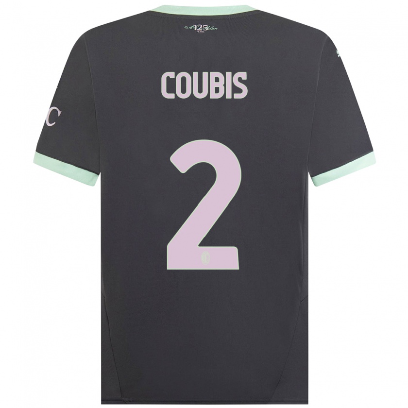 Kandiny Hombre Camiseta Andrei Coubis #2 Gris Equipación Tercera 2024/25 La Camisa Chile