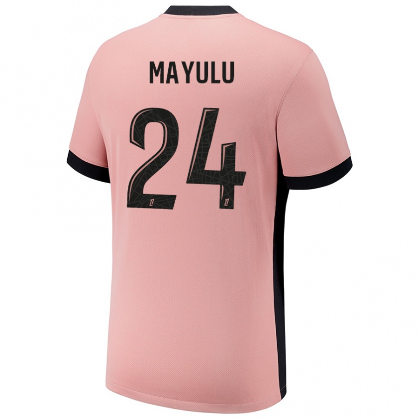 Kandiny Hombre Camiseta Senny Mayulu #24 Rosa Óxido Equipación Tercera 2024/25 La Camisa Chile