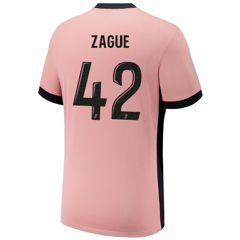 Kandiny Hombre Camiseta Yoram Zague #42 Rosa Óxido Equipación Tercera 2024/25 La Camisa Chile