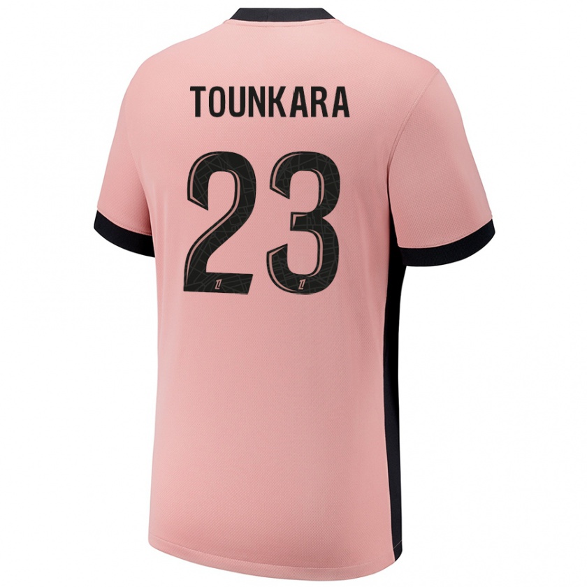 Kandiny Hombre Camiseta Aïssatou Tounkara #23 Rosa Óxido Equipación Tercera 2024/25 La Camisa Chile