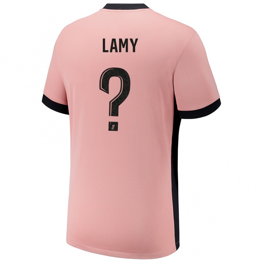 Kandiny Hombre Camiseta Hugo Lamy #0 Rosa Óxido Equipación Tercera 2024/25 La Camisa Chile