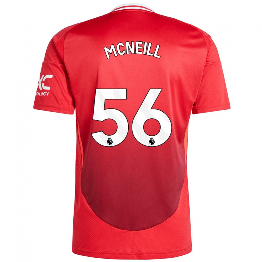 Kandiny Mujer Camiseta Charlie Mcneill #56 Rojo Brillante 1ª Equipación 2024/25 La Camisa Chile