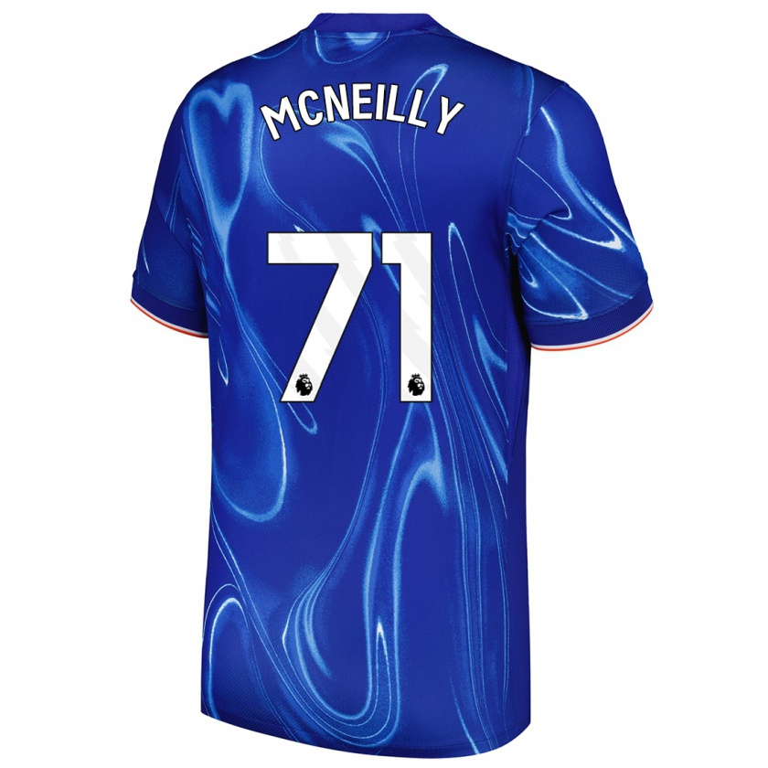 Kandiny Mujer Camiseta Donnell Mcneilly #71 Azul Blanco 1ª Equipación 2024/25 La Camisa Chile