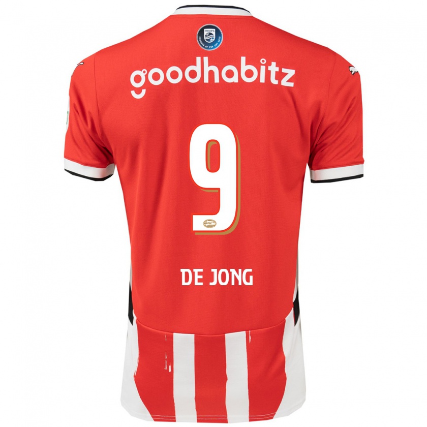 Kandiny Mujer Camiseta Luuk De Jong #9 Rojo Blanco 1ª Equipación 2024/25 La Camisa Chile