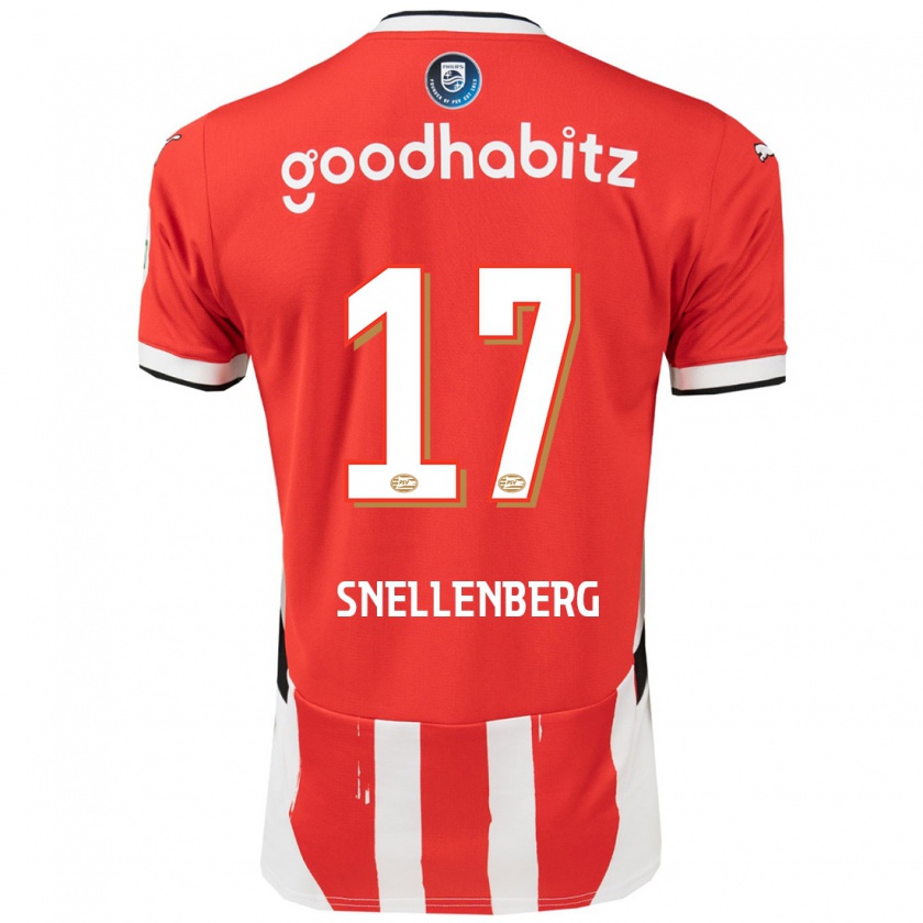 Kandiny Mujer Camiseta Maxime Snellenberg #17 Rojo Blanco 1ª Equipación 2024/25 La Camisa Chile