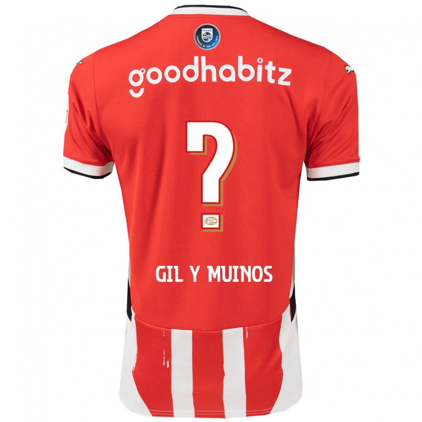 Kandiny Mujer Camiseta Yaël Gil Y Muiños #0 Rojo Blanco 1ª Equipación 2024/25 La Camisa Chile