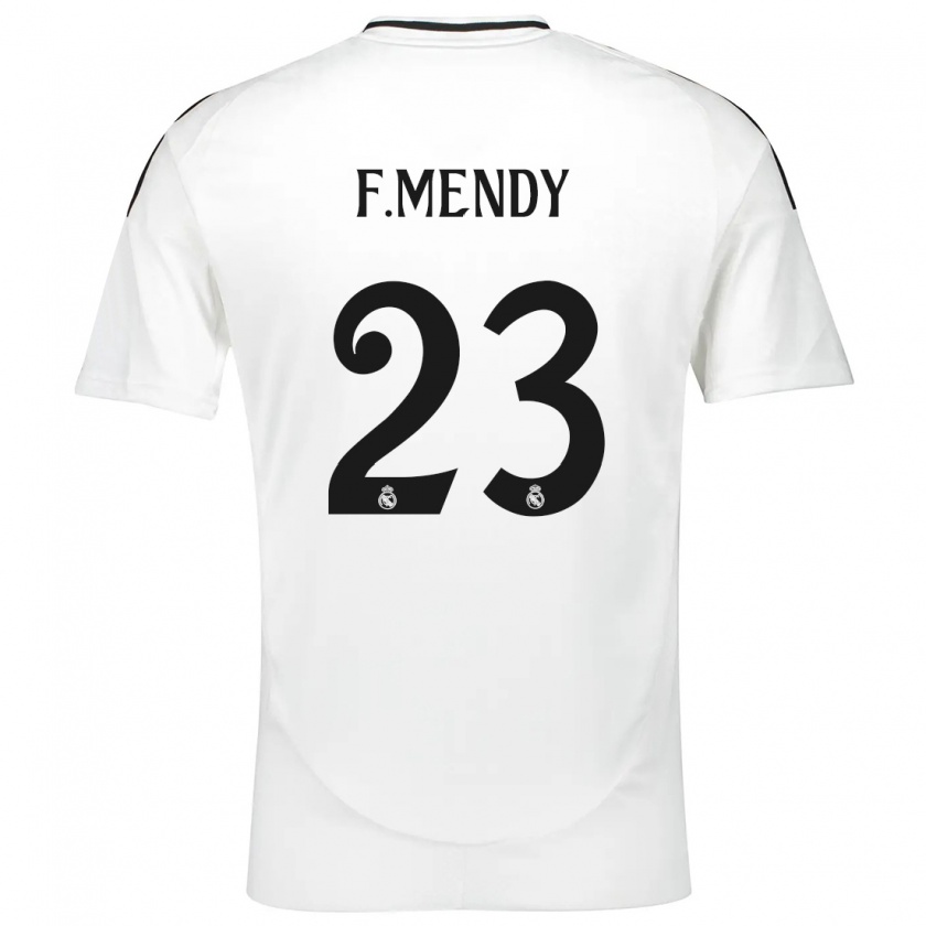 Kandiny Mujer Camiseta Ferland Mendy #23 Blanco 1ª Equipación 2024/25 La Camisa Chile