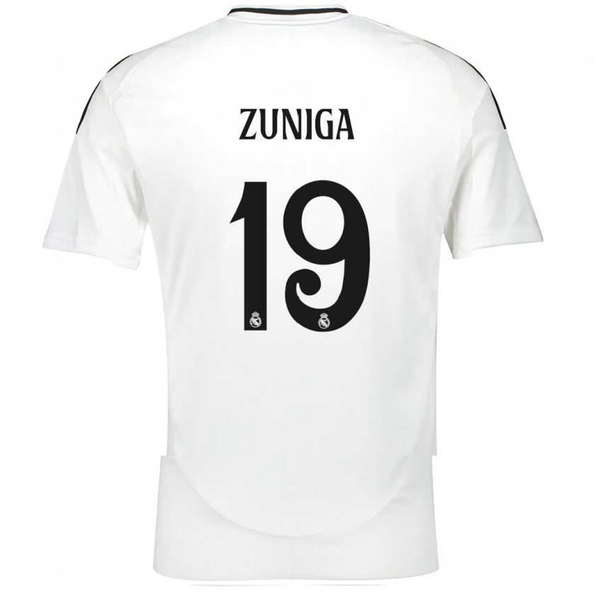 Kandiny Mujer Camiseta Loren Zúñiga #19 Blanco 1ª Equipación 2024/25 La Camisa Chile