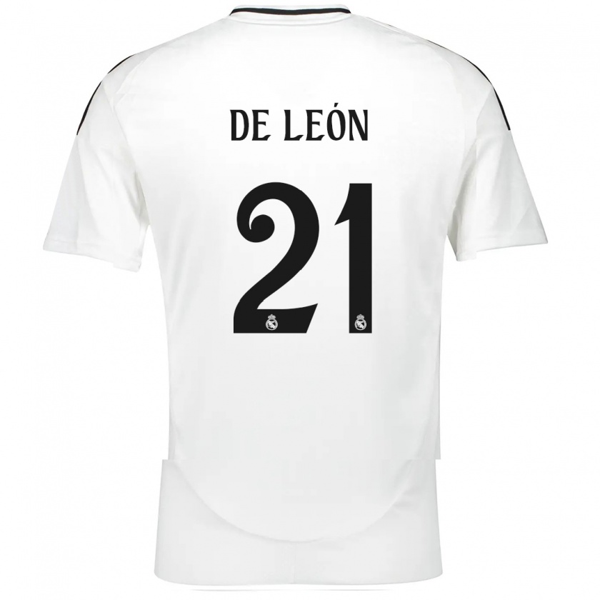 Kandiny Mujer Camiseta Jeremy De León #21 Blanco 1ª Equipación 2024/25 La Camisa Chile