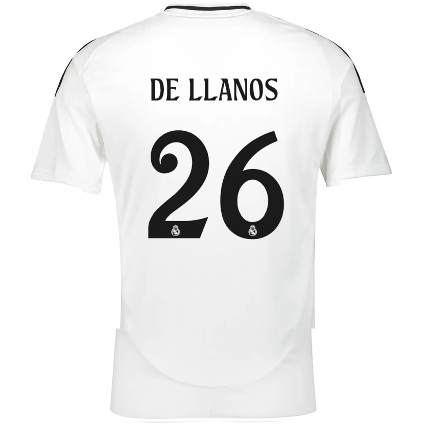 Kandiny Mujer Camiseta Hugo De Llanos #26 Blanco 1ª Equipación 2024/25 La Camisa Chile