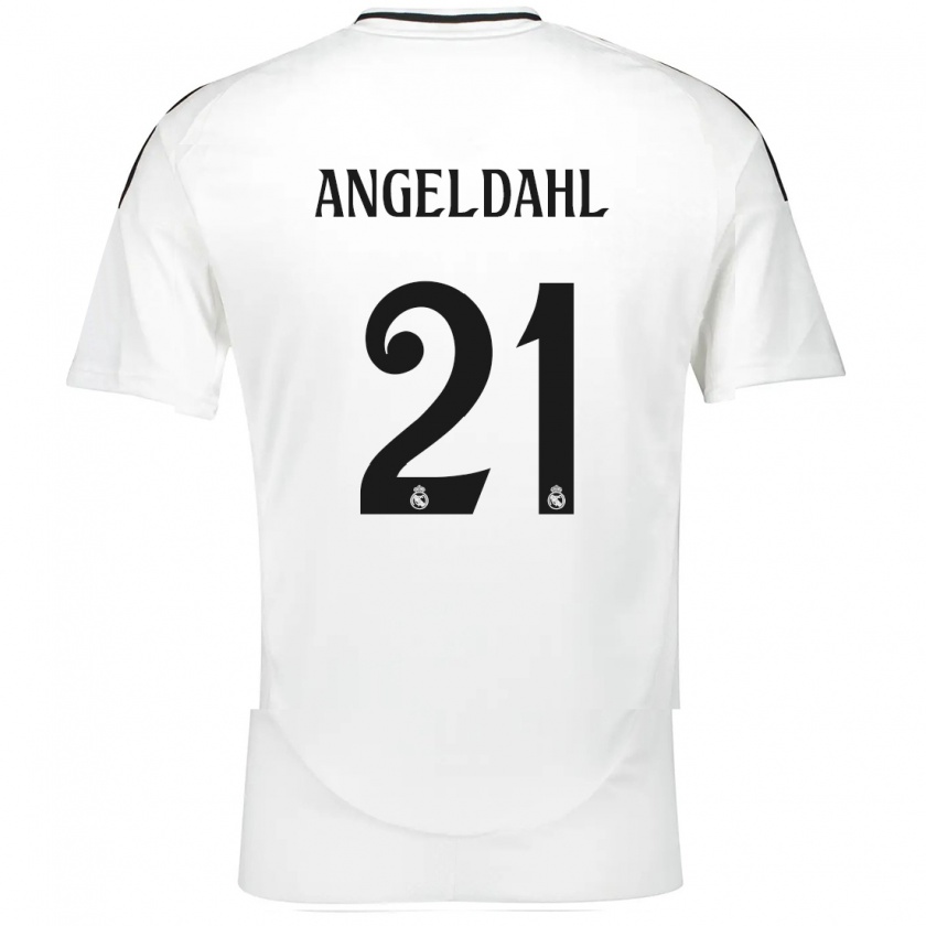 Kandiny Mujer Camiseta Filippa Angeldahl #21 Blanco 1ª Equipación 2024/25 La Camisa Chile