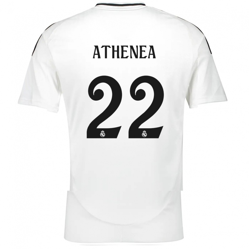 Kandiny Mujer Camiseta Athenea Del Castillo #22 Blanco 1ª Equipación 2024/25 La Camisa Chile