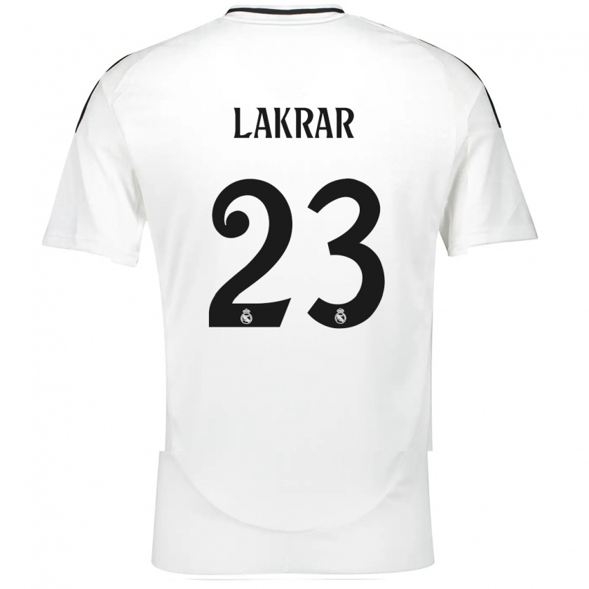 Kandiny Mujer Camiseta Maëlle Lakrar #23 Blanco 1ª Equipación 2024/25 La Camisa Chile