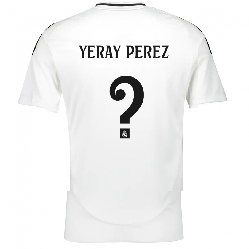 Kandiny Mujer Camiseta Yeray Perez #0 Blanco 1ª Equipación 2024/25 La Camisa Chile