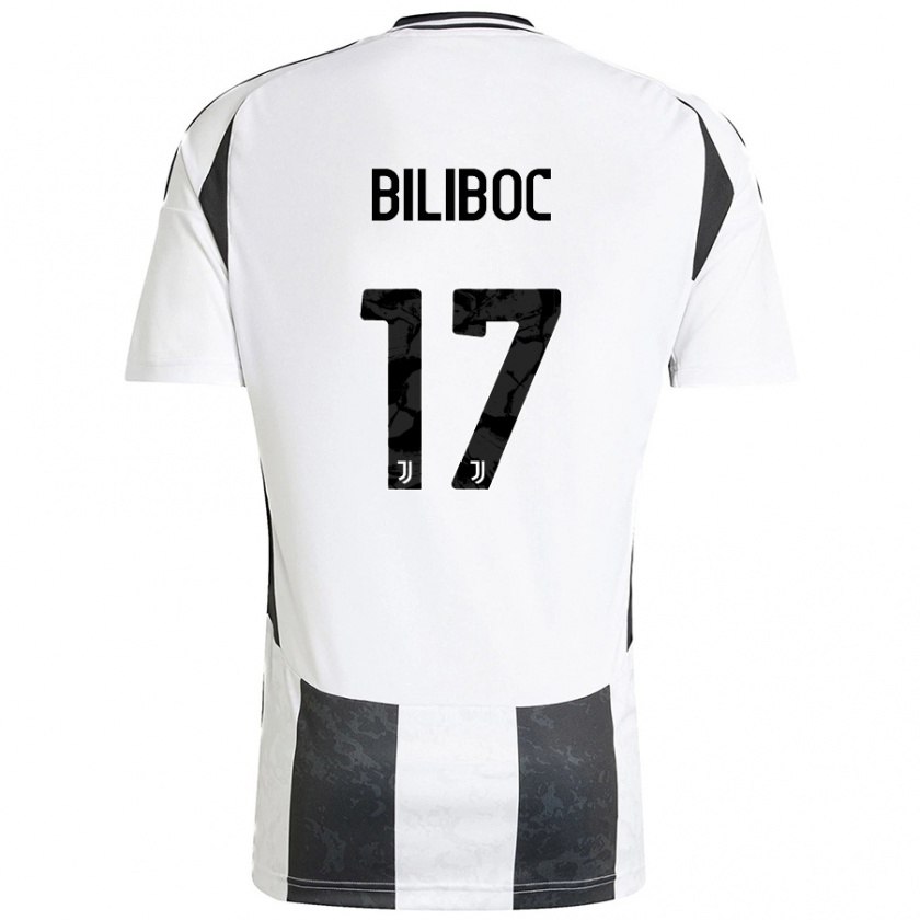 Kandiny Mujer Camiseta Lorenzo Biliboc #17 Blanco Negro 1ª Equipación 2024/25 La Camisa Chile