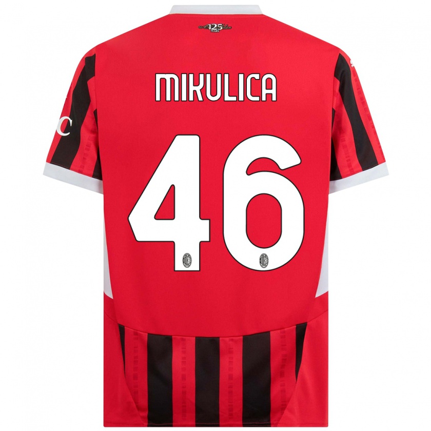 Kandiny Mujer Camiseta Petra Mikulica #46 Rojo Negro 1ª Equipación 2024/25 La Camisa Chile